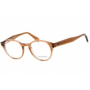 Salvatore Ferragamo Men's Eyeglasses - Round Transparent Brown Frame | SF2940 232
