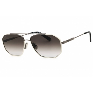 Salvatore Ferragamo Men's Sunglasses - Dark Ruthenium/White Navigator | SF303SL 026