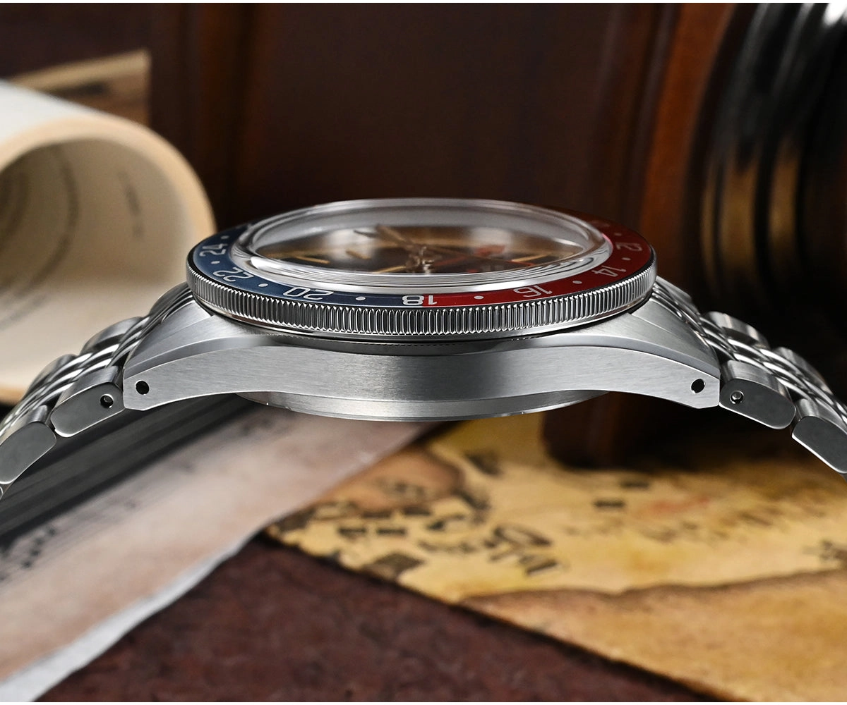 San Martin Vintage Style NH34 GMT Men Watch SN0116G-V6