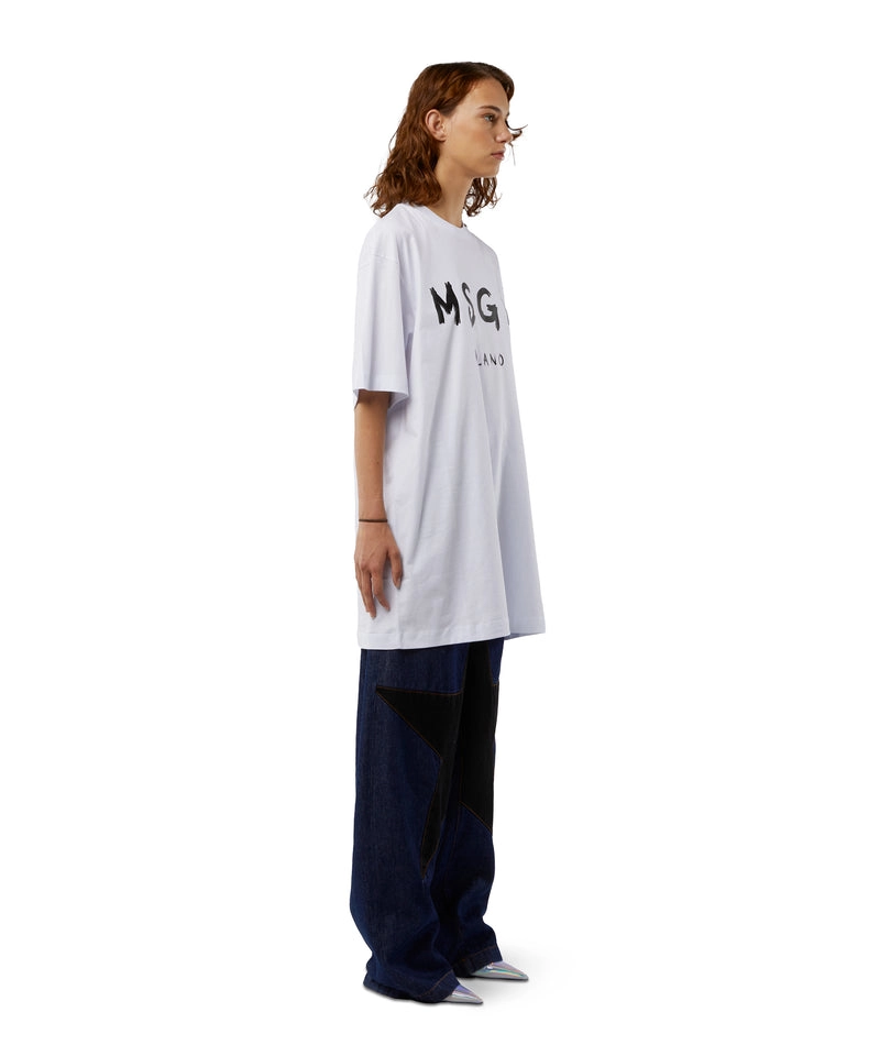 Short Sleeve Cotton Dress White