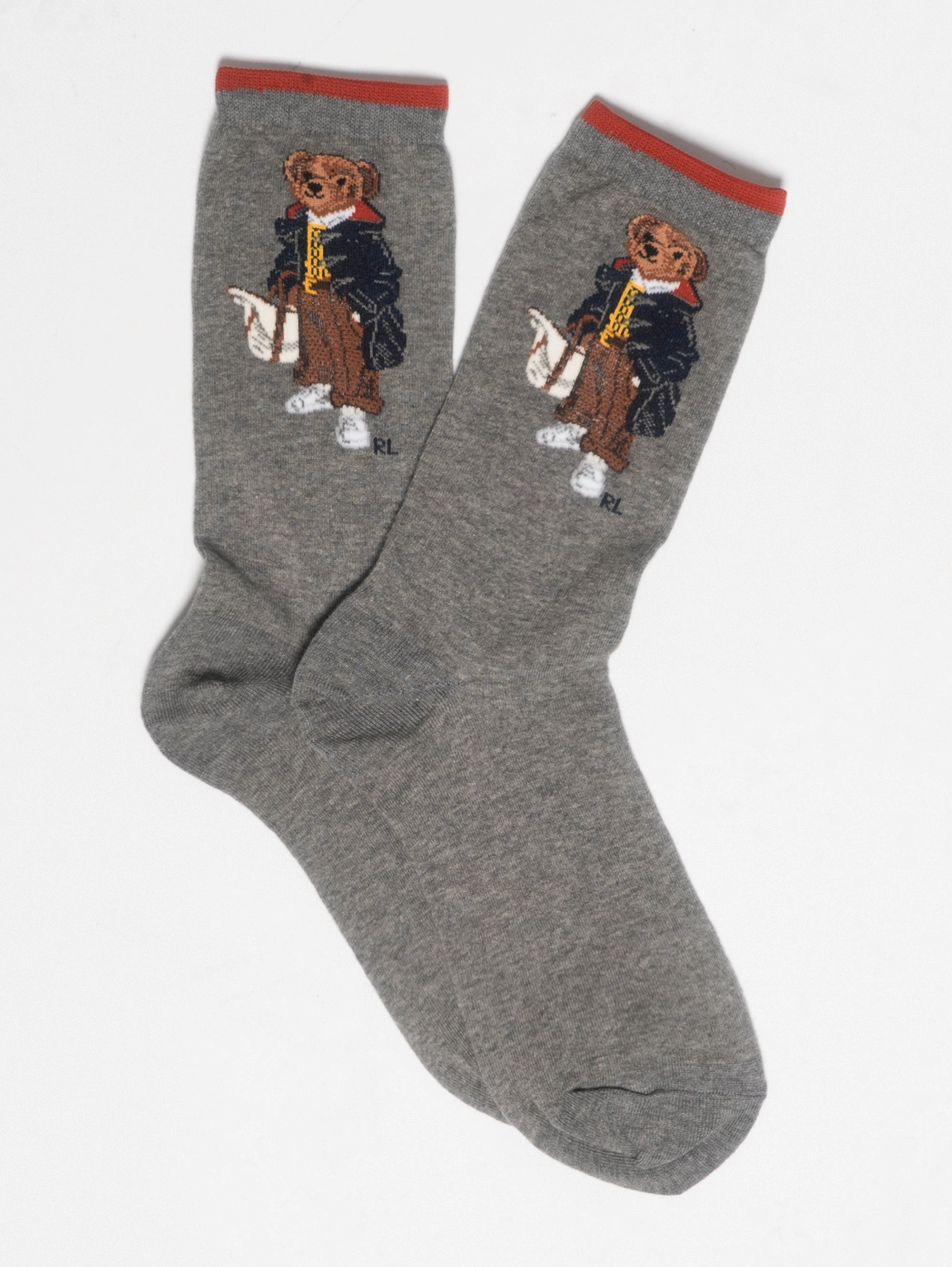 Socks with Polo Bear Grey