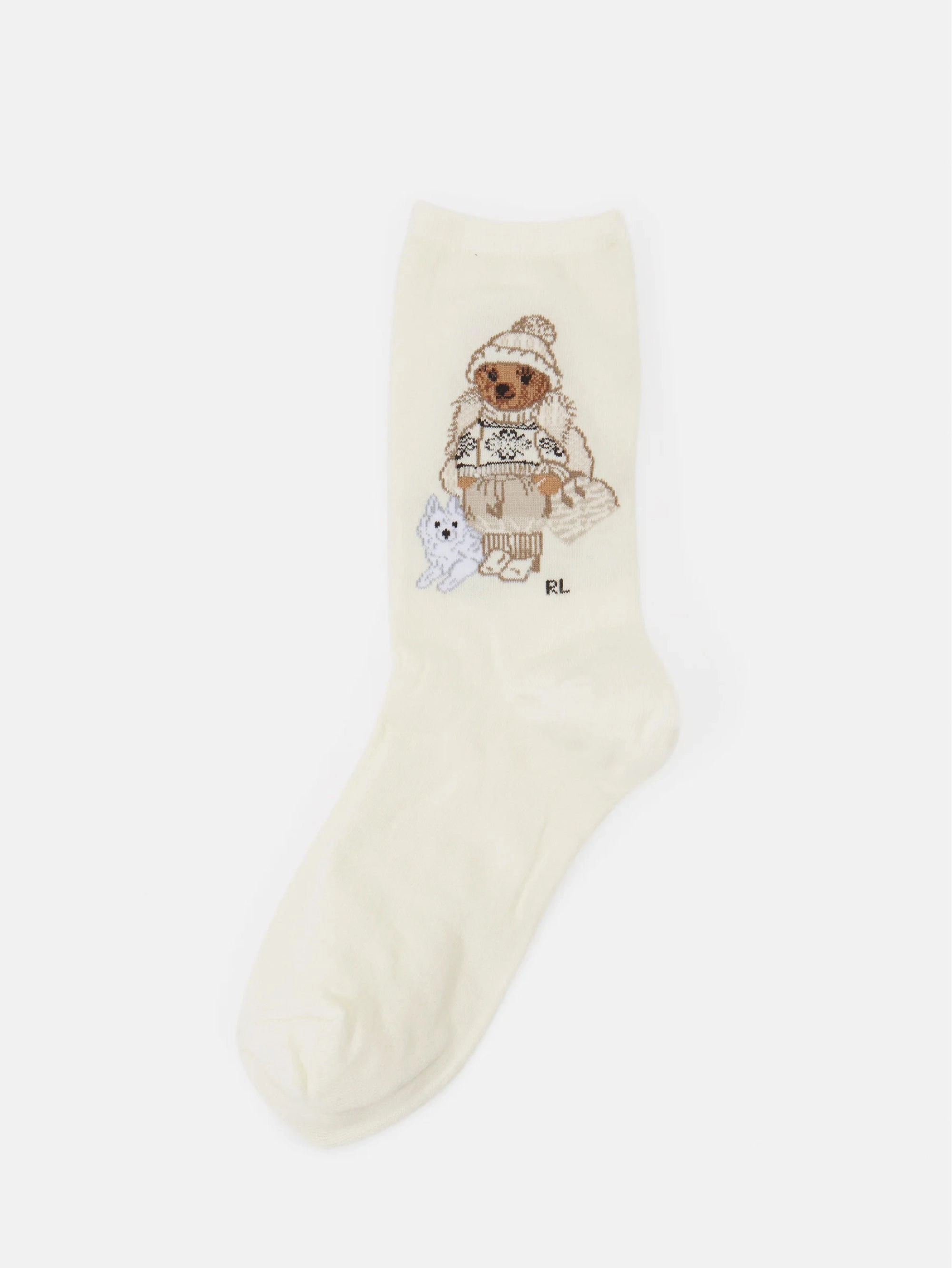 Socks with Polo Bear Ivory