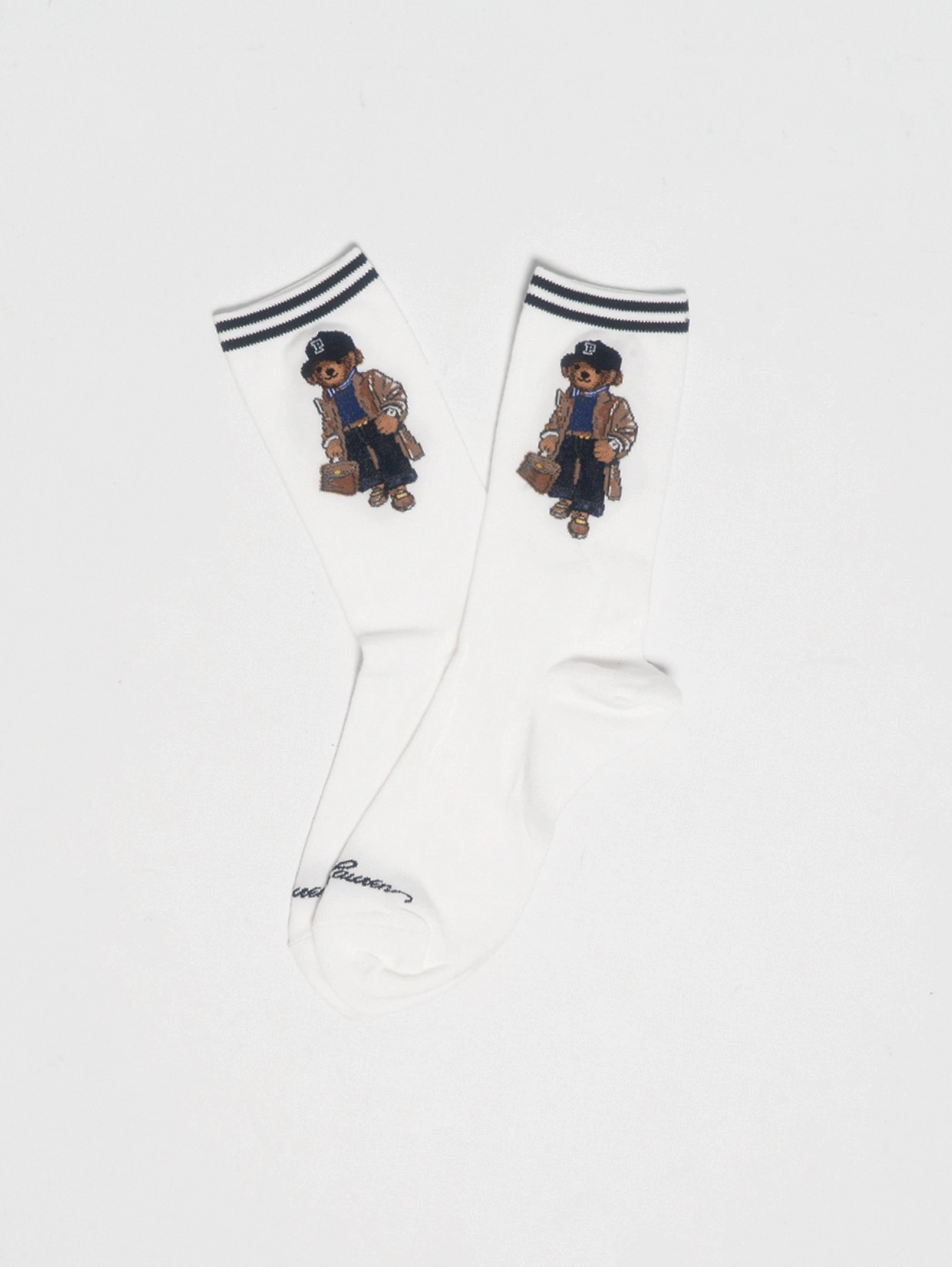 Socks with White Polo Bear