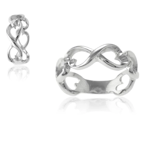Sterling Silver Open Infinity Ring - W-9646