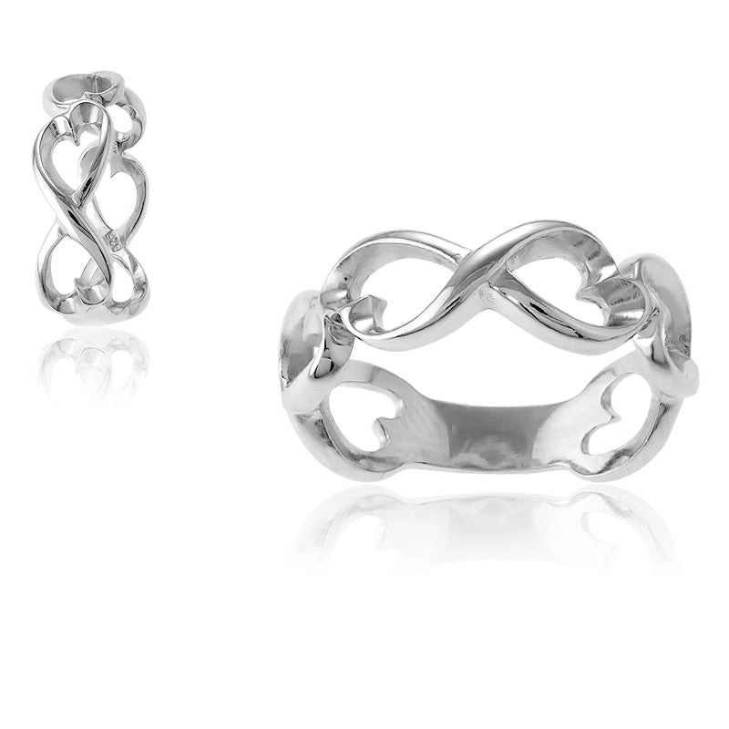 Sterling Silver Open Infinity Ring - W-9646