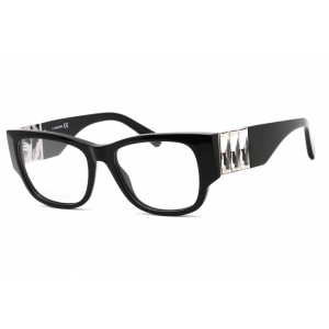 Swarovski Men's Eyeglasses - Rectangular Shape Shiny Black Plastic Frame | SK5473 001