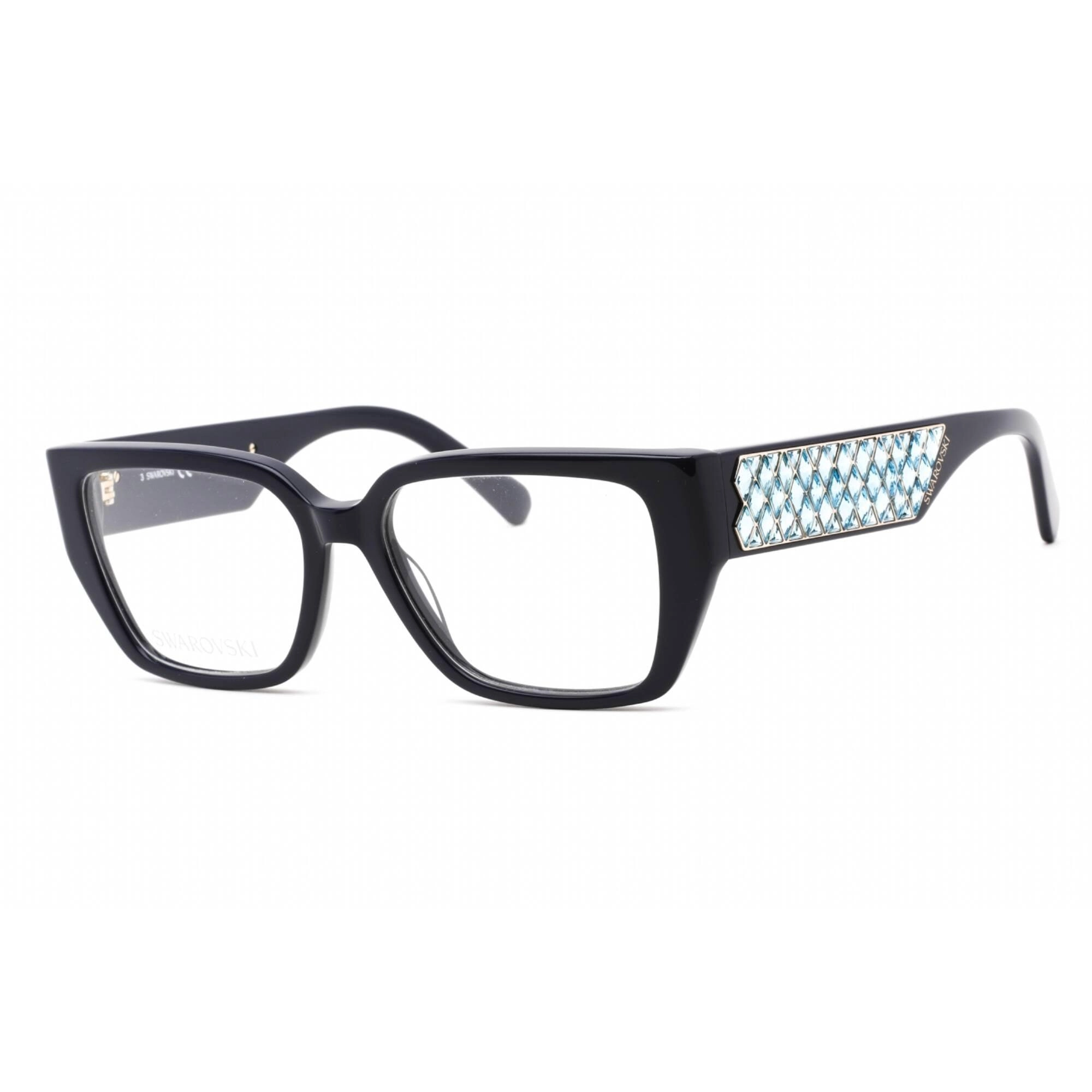 Swarovski Men's Eyeglasses - Rectangular Shape Shiny Blue Plastic Frame | SK5446 090