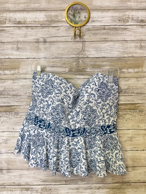 Swimsuit Top By Loft In Blue & White, Size:Xl