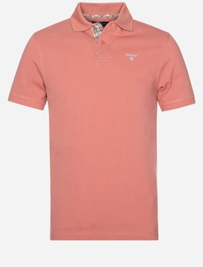Tartan Pique Polo Pink Clay