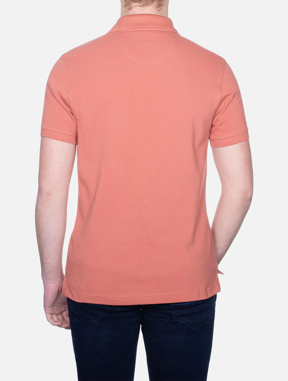 Tartan Pique Polo Pink Clay