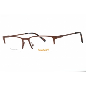 Timberland Men's Eyeglasses - Matte Dark Brown Metal Rectangular Frame | TB1799 049