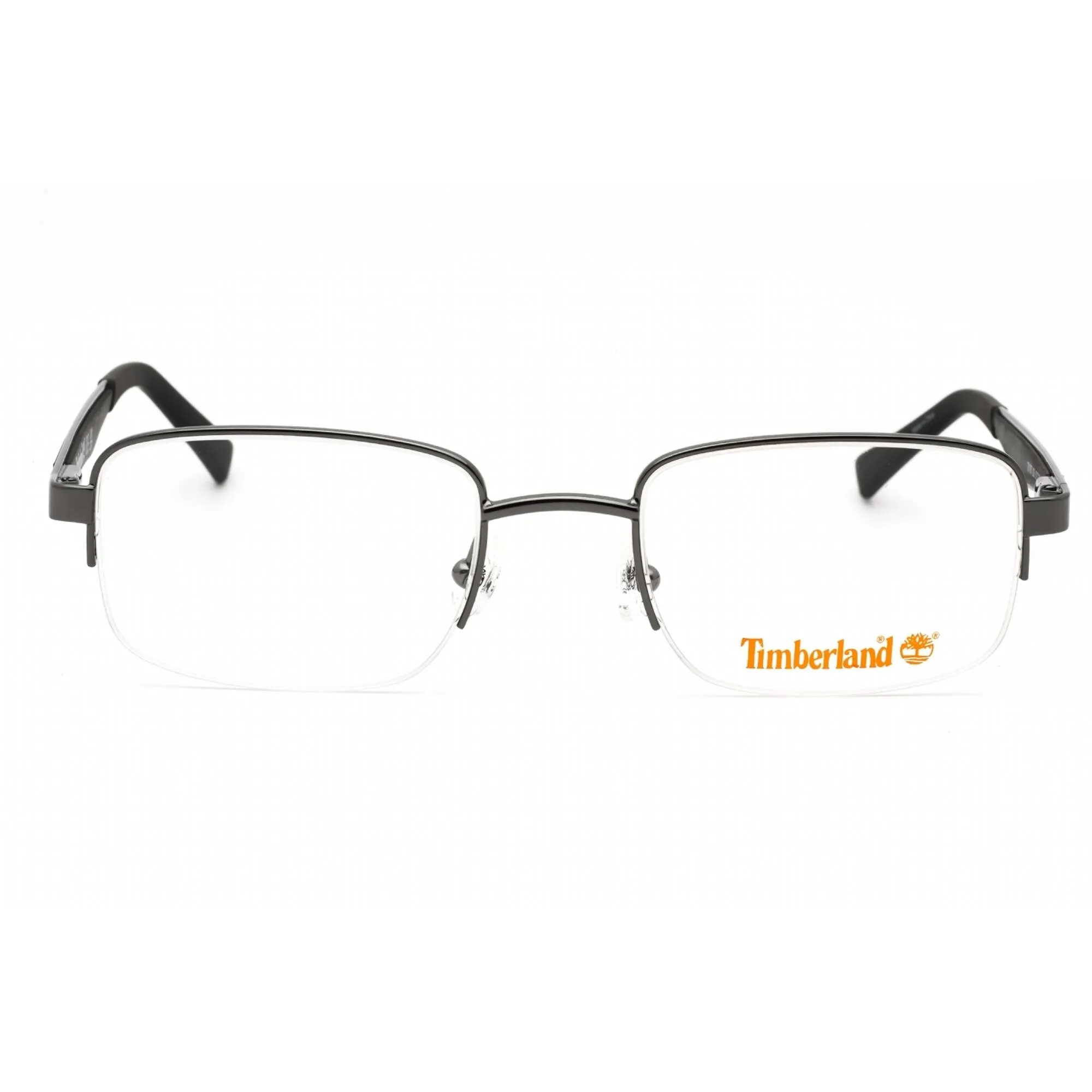 Timberland Men's Eyeglasses - Shiny Gunmetal Metal Half Rim Frame, 50 mm | TB1787 008