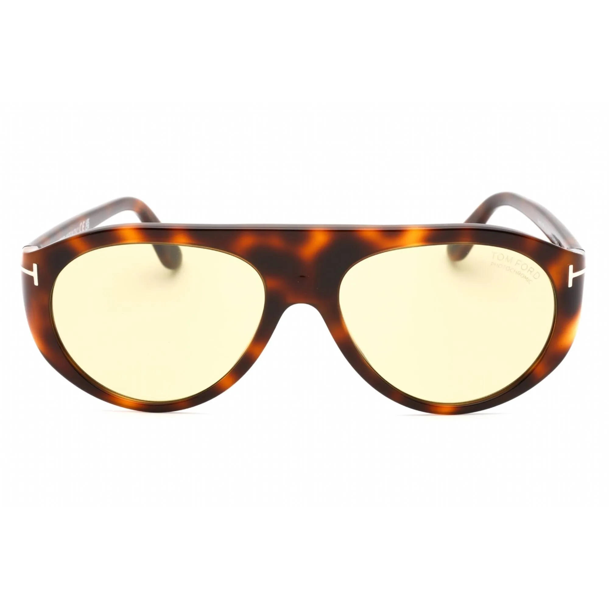 Tom Ford Men's Sunglasses - Blonde Havana Plastic Pilot Full Rim Frame | FT1001 53E