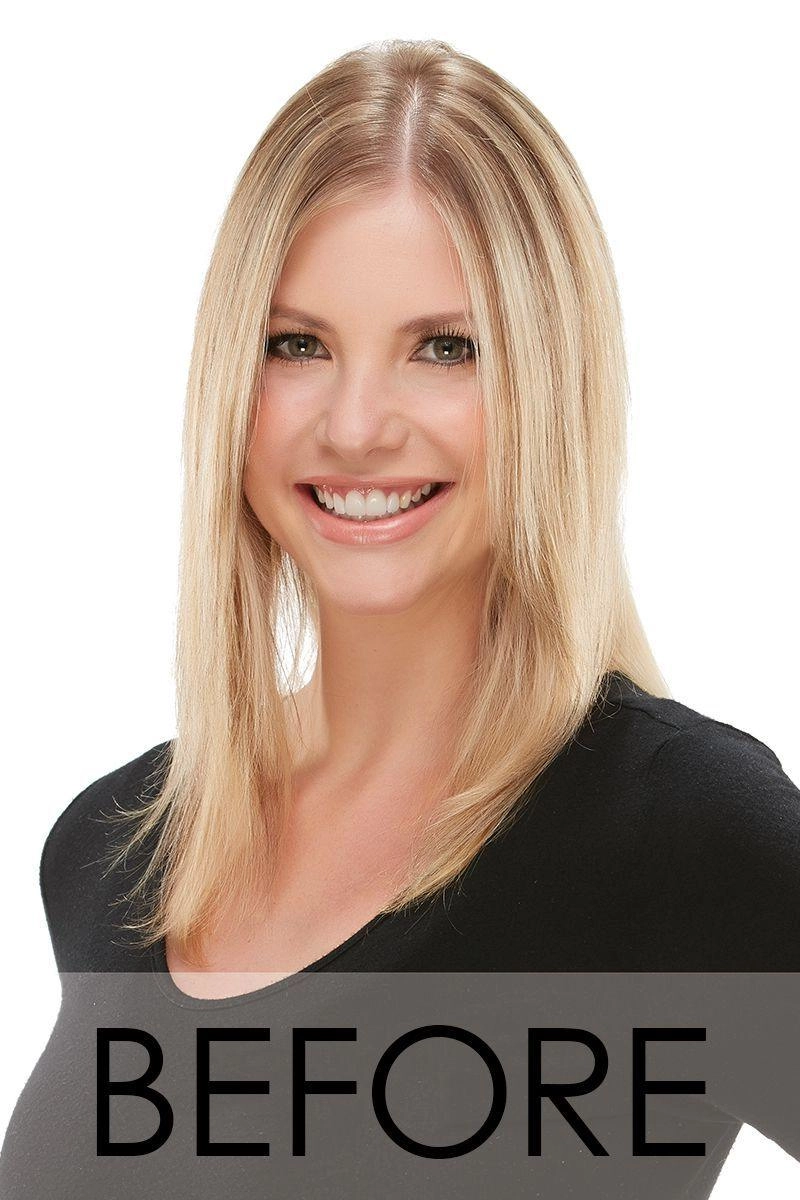 Top Full 12" HH (Renau Colors) Hairpiece by easiHair |Human Hair (Monofilament Base)