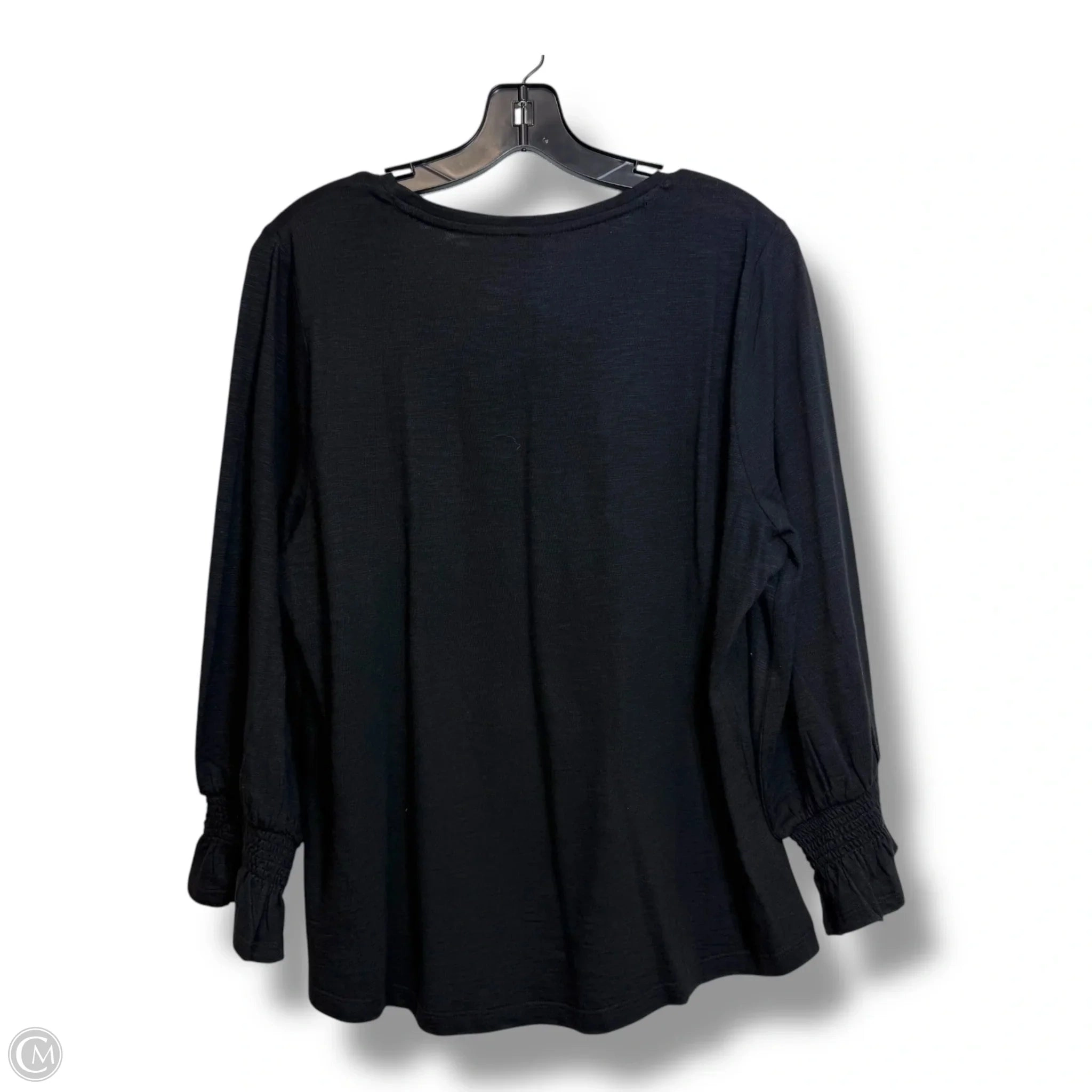 Top Long Sleeve Basic By Chicos In Black, Size: L