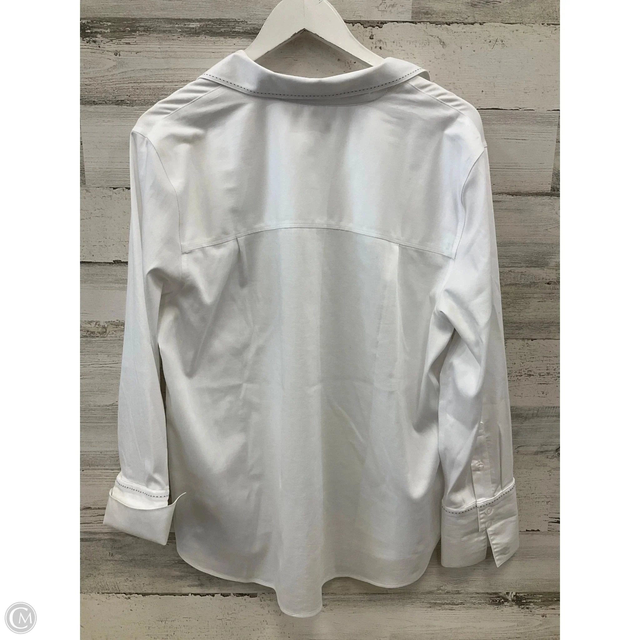 Top Long Sleeve By Chicos In White, Size: L