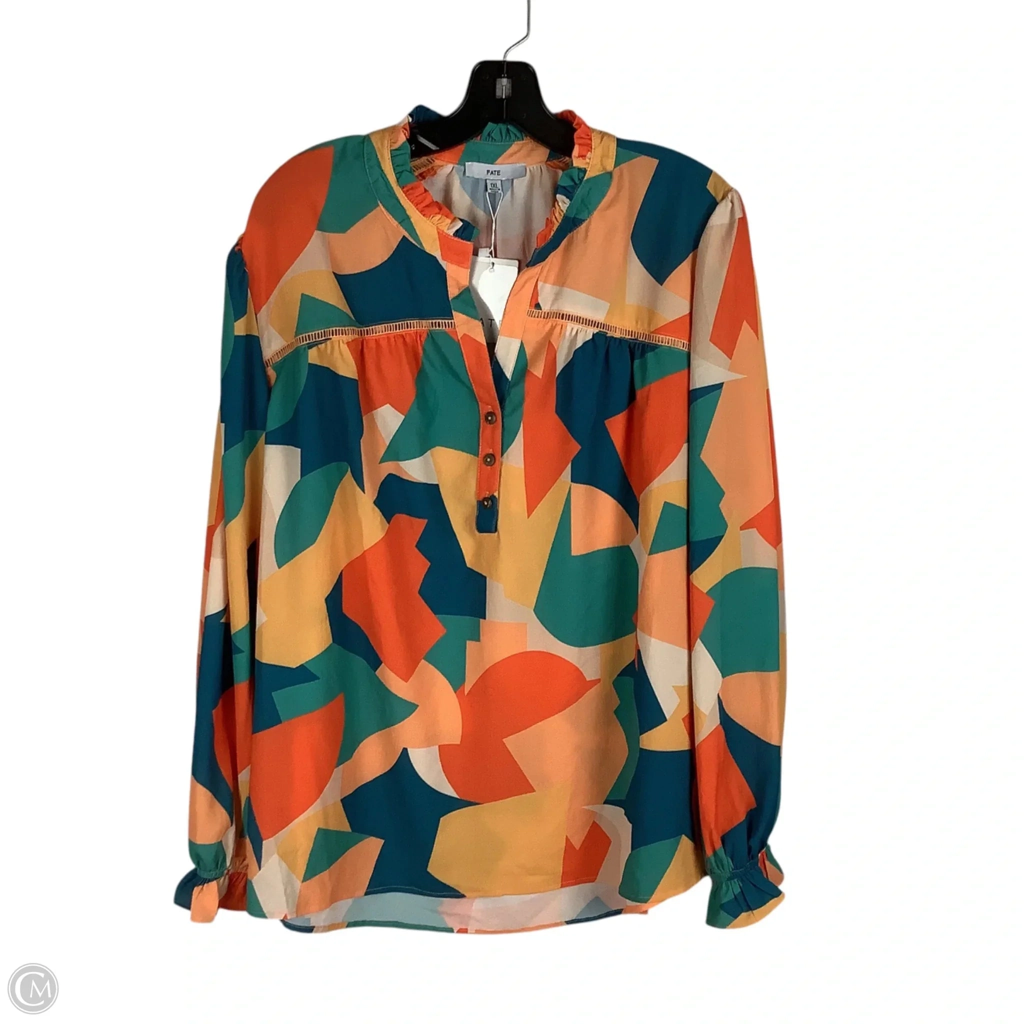 Top Long Sleeve By Fate In Multi-colored, Size: 1x