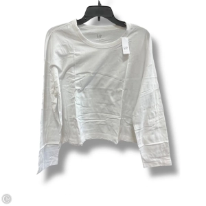 Top Long Sleeve By Gap In White, Size: M