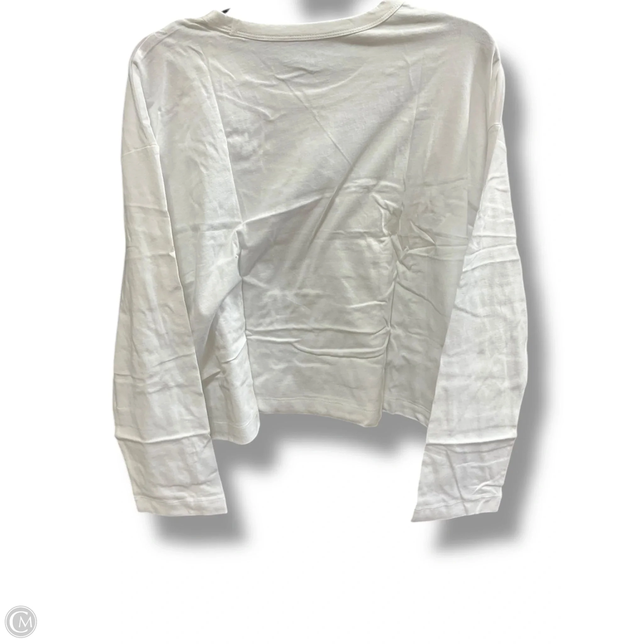 Top Long Sleeve By Gap In White, Size: M