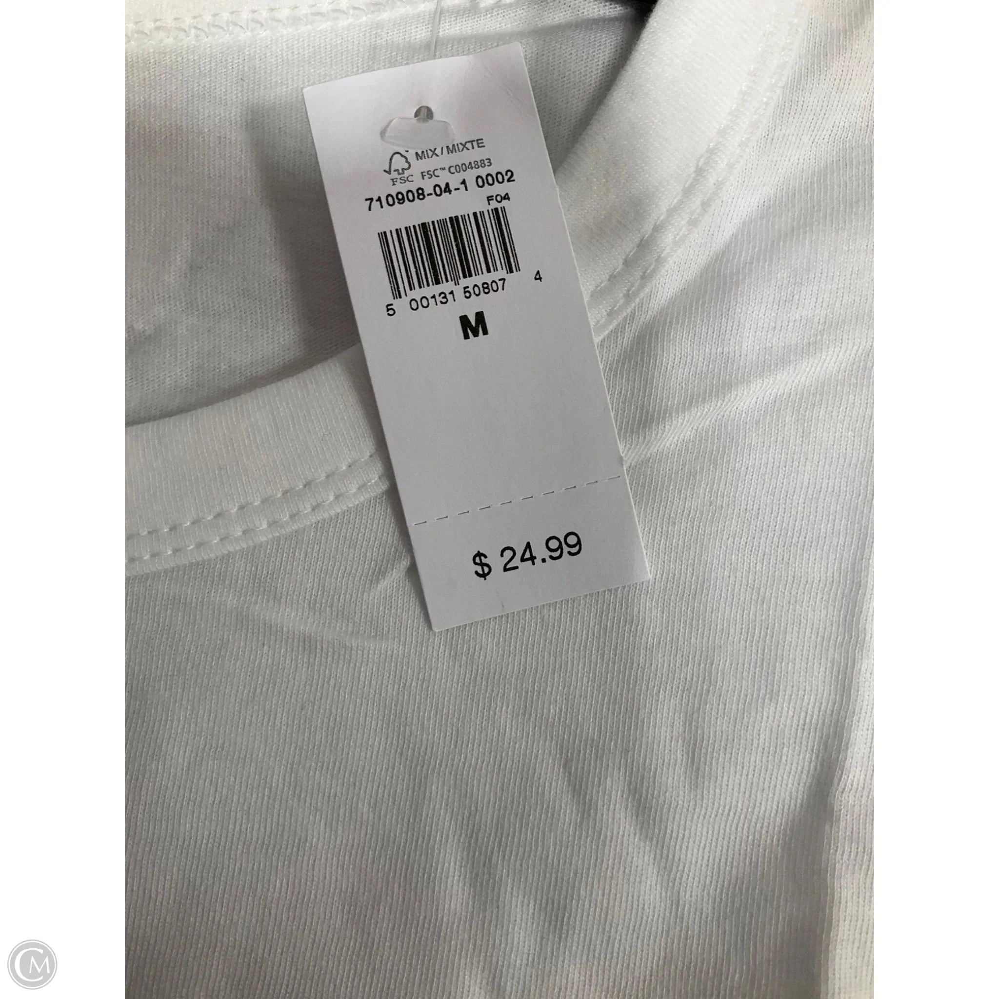 Top Long Sleeve By Gap In White, Size: M