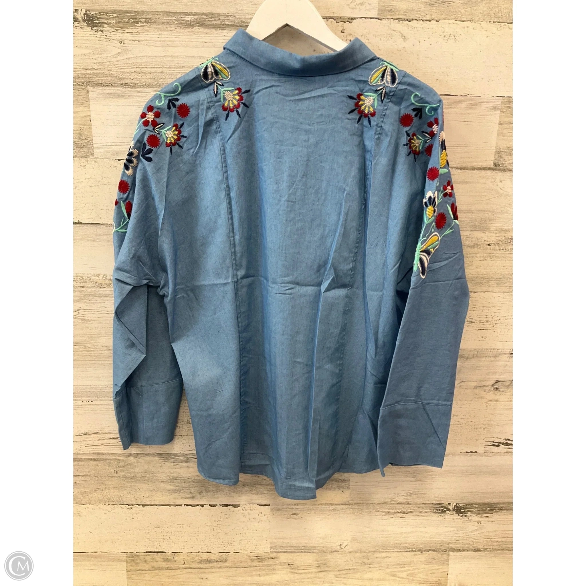 Top Long Sleeve By Hayden La In Blue, Size: L