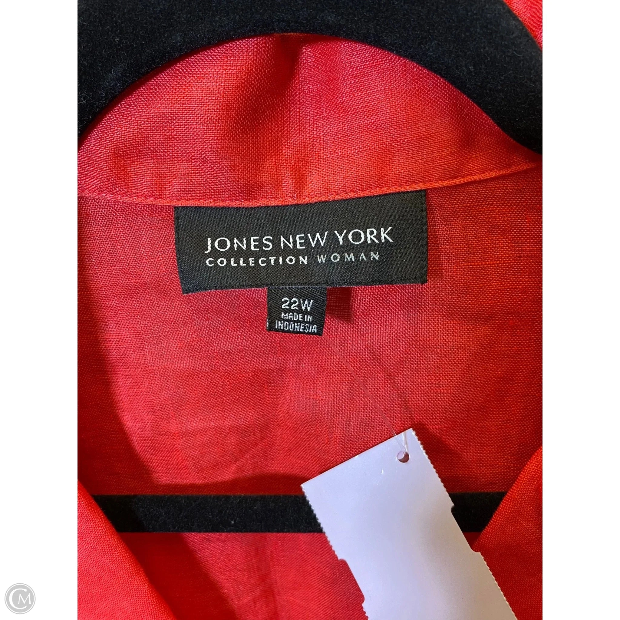 Top Long Sleeve By Jones New York In Red, Size: 2x