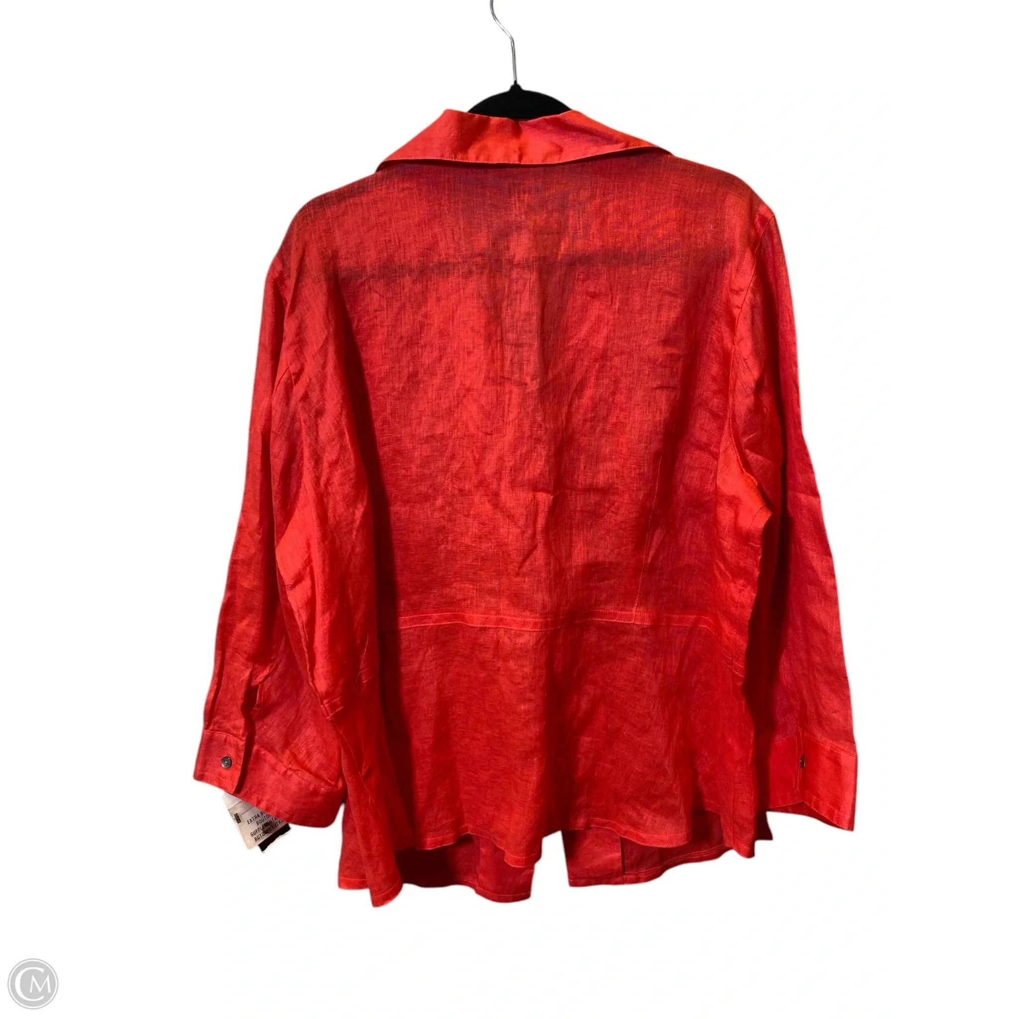 Top Long Sleeve By Jones New York In Red, Size: 2x