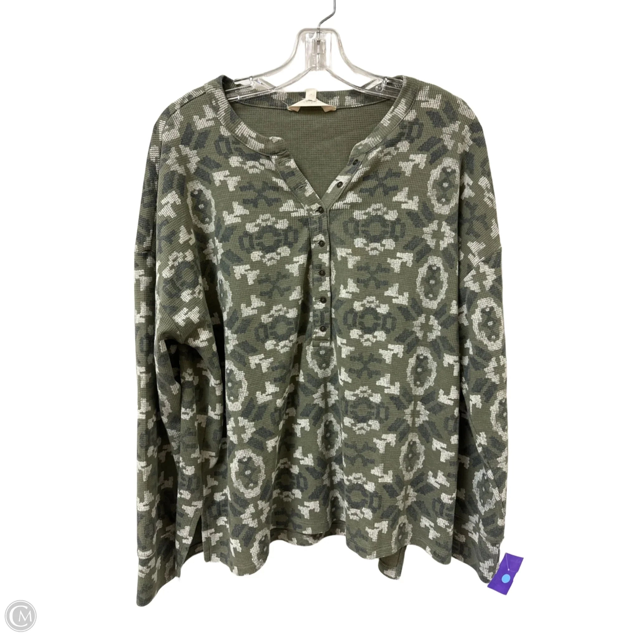 Top Long Sleeve By Lucky Brand In Green, Size: L