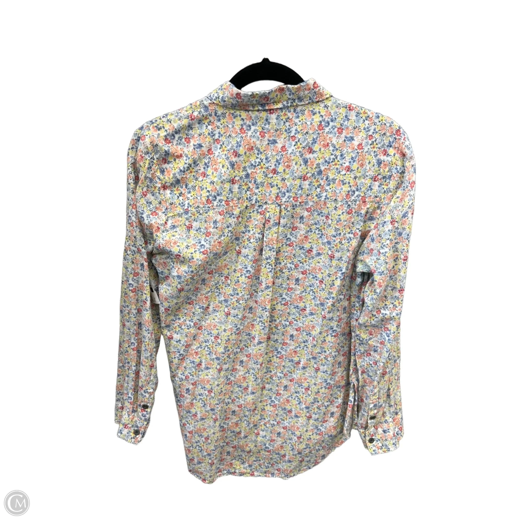 Top Long Sleeve By Ruff Hewn In Floral Print, Size: M