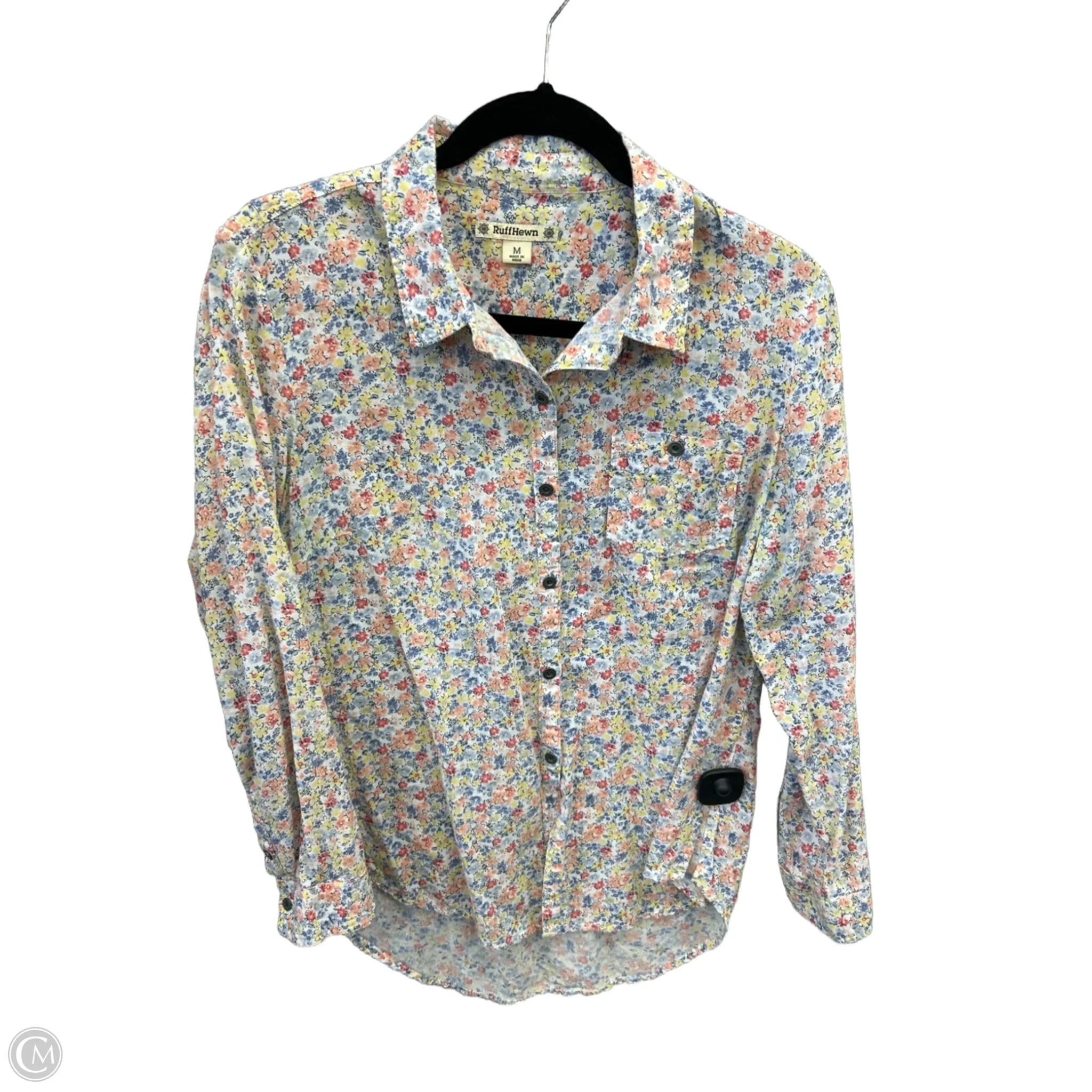 Top Long Sleeve By Ruff Hewn In Floral Print, Size: M