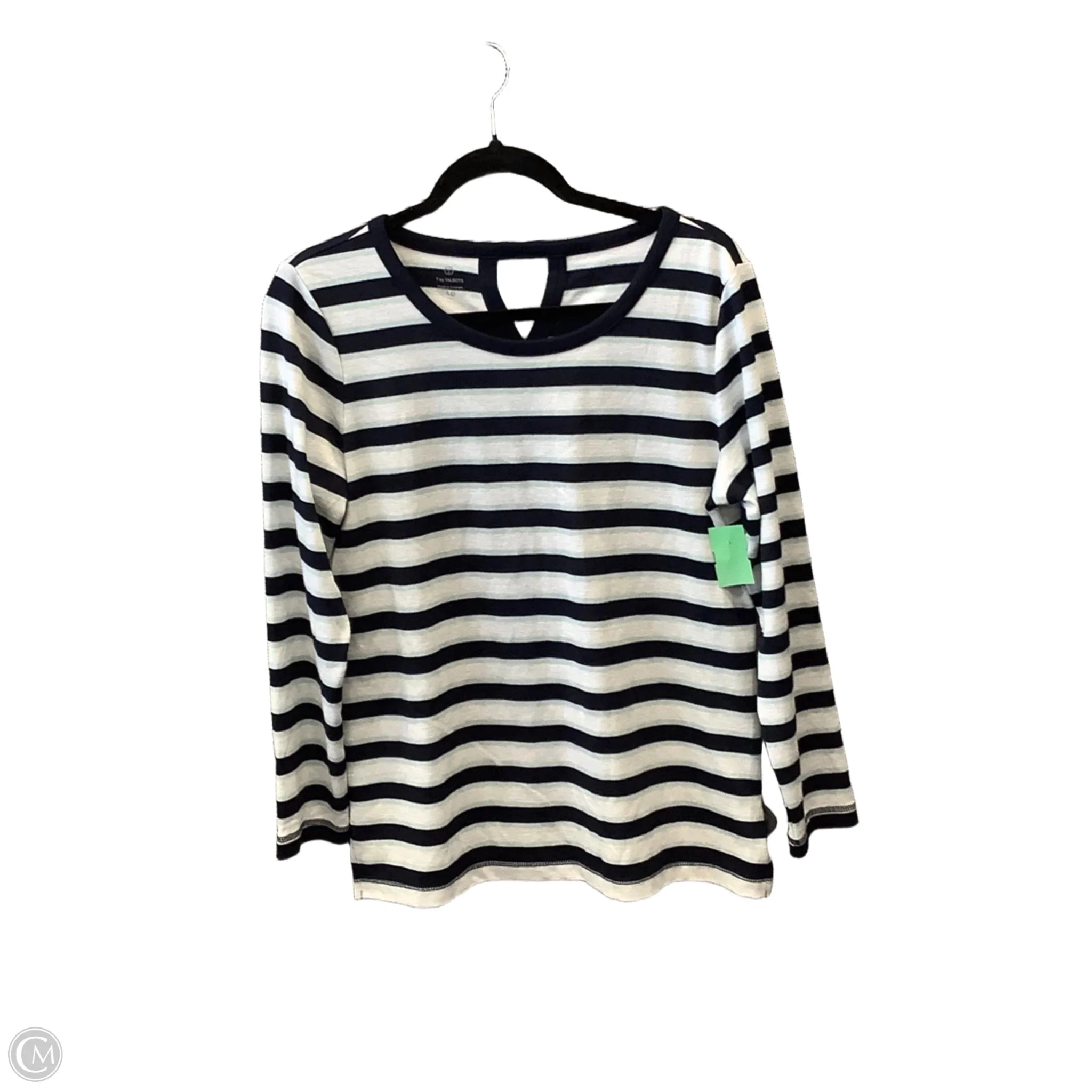 Top Long Sleeve By Talbots In Striped Pattern, Size: Lp