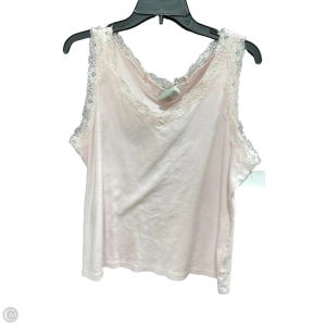 Top Sleeveless Basic By Karen Scott In Pink, Size: Xl
