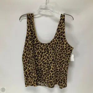 Top Sleeveless By Abercrombie And Fitch In Animal Print, Size: Xl