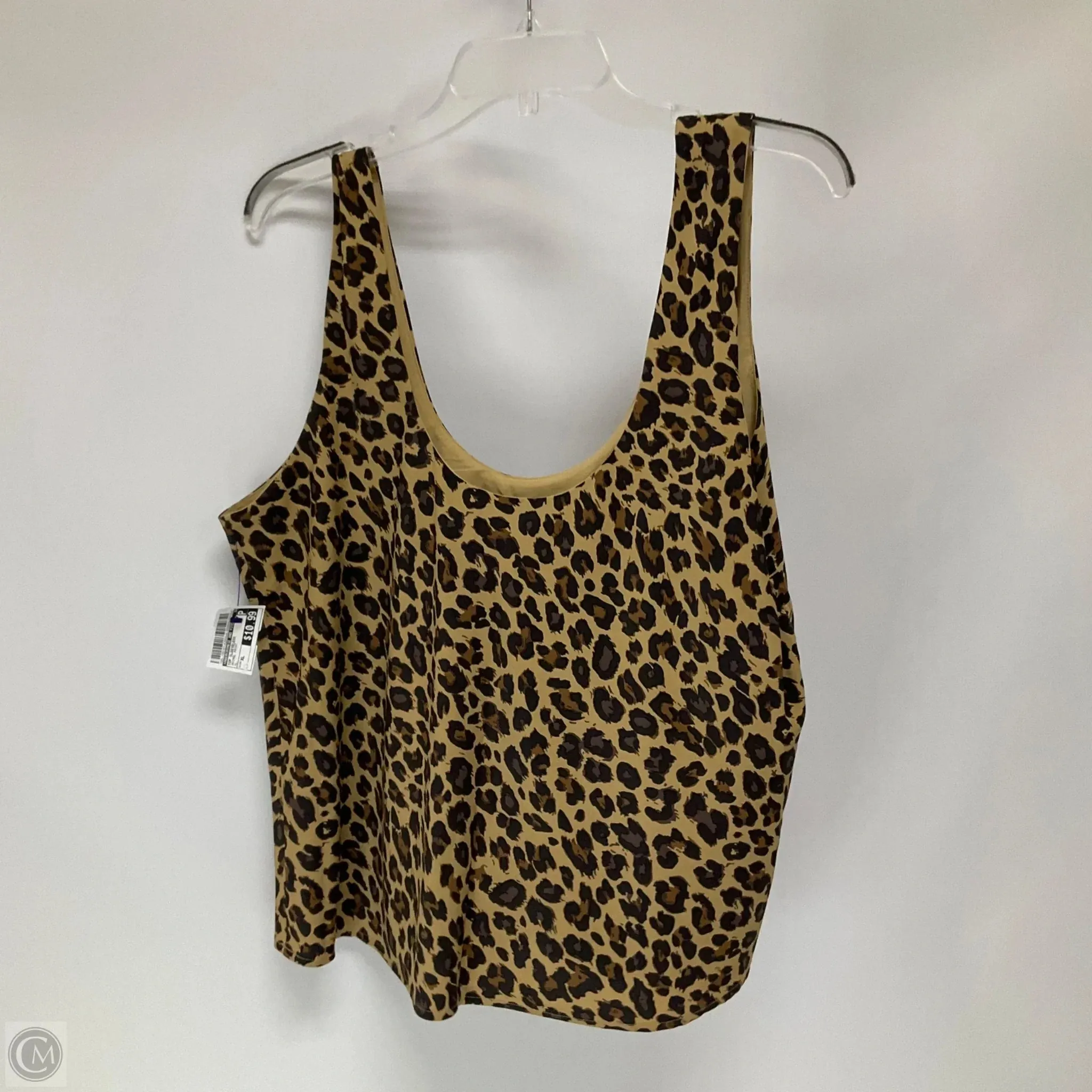 Top Sleeveless By Abercrombie And Fitch In Animal Print, Size: Xl