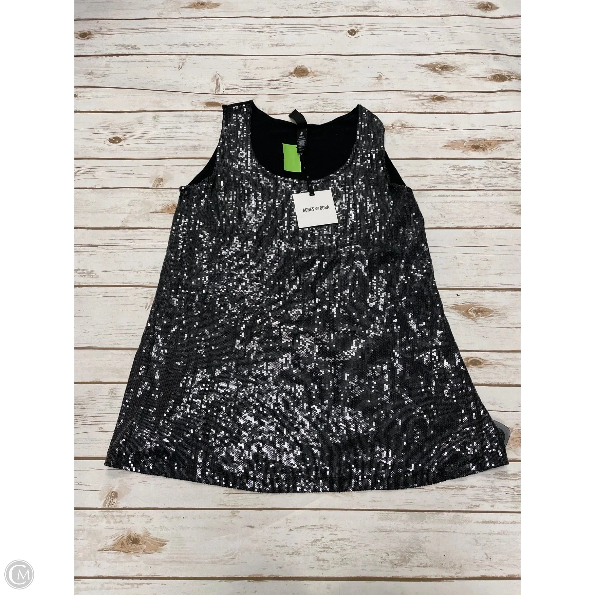 Top Sleeveless By Agnes & Dora In Black, Size: L