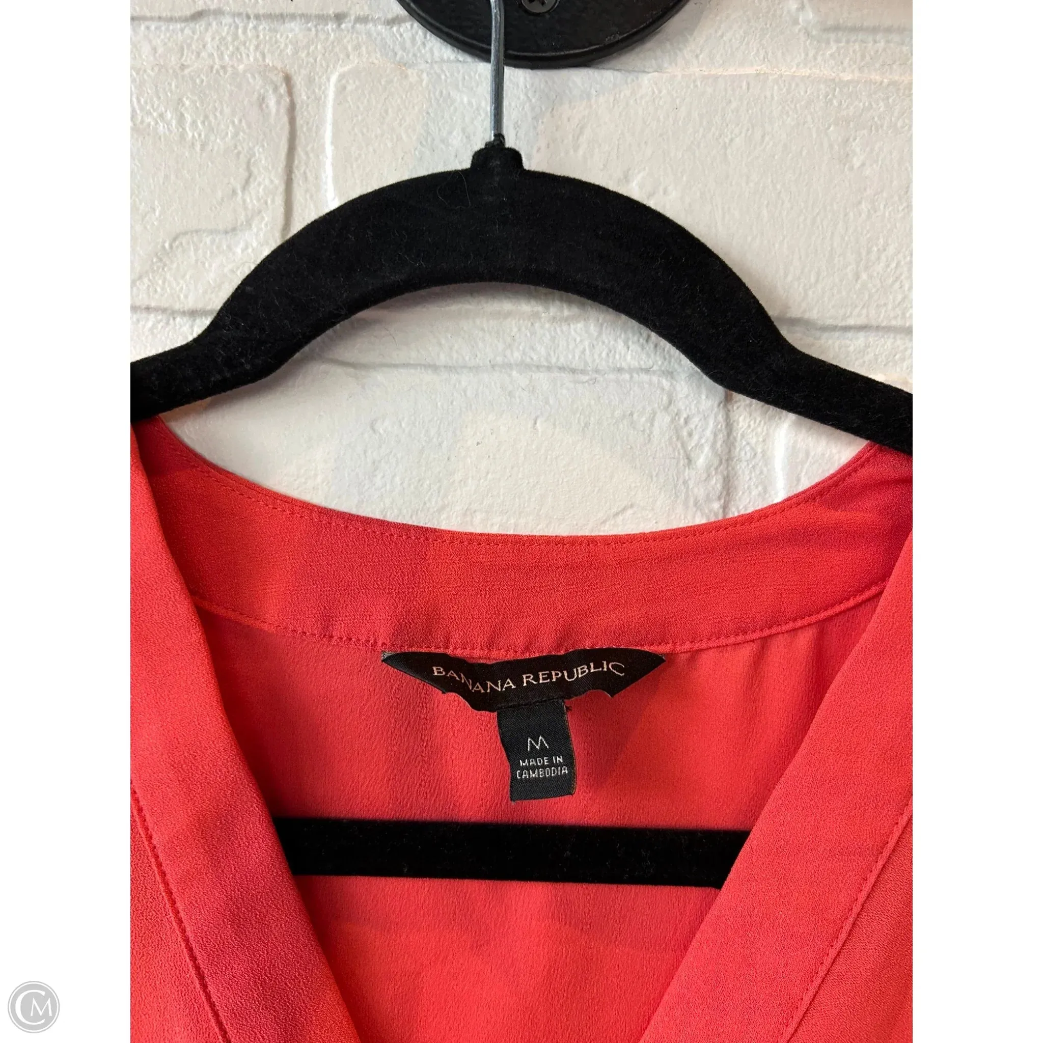 Top Sleeveless By Banana Republic In Orange, Size: M