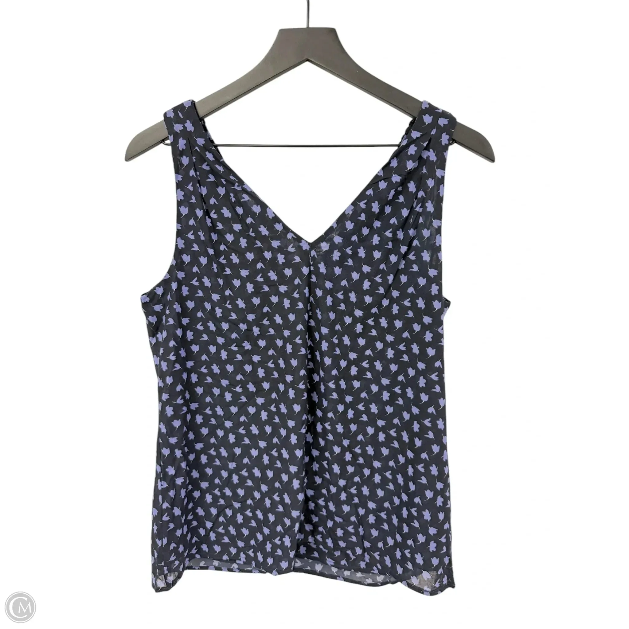 Top Sleeveless By Cabi In Black & Purple, Size: S