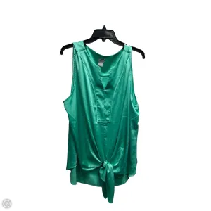 Top Sleeveless By Chicos In Green, Size: 1x