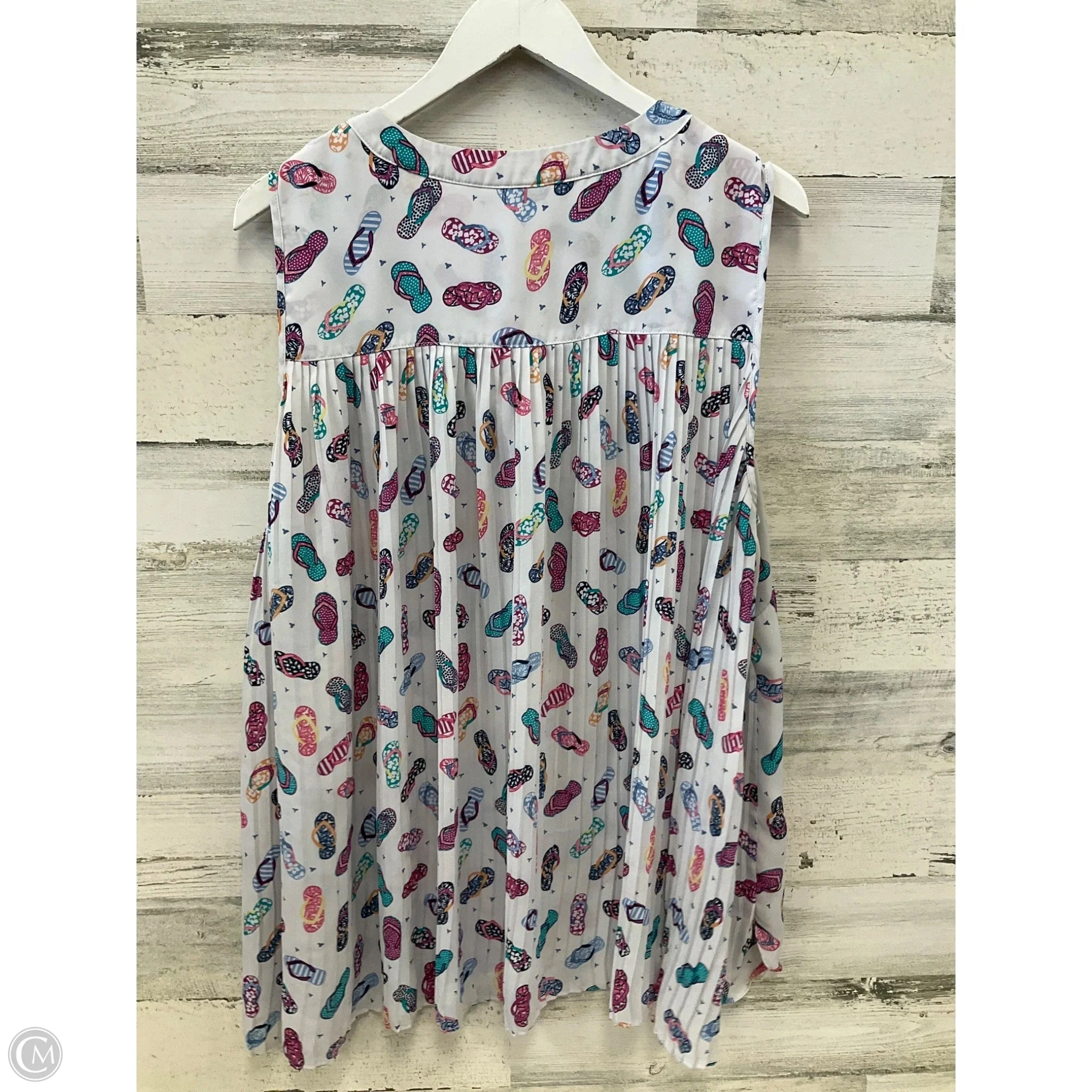 Top Sleeveless By Cj Banks In White, Size: 2x