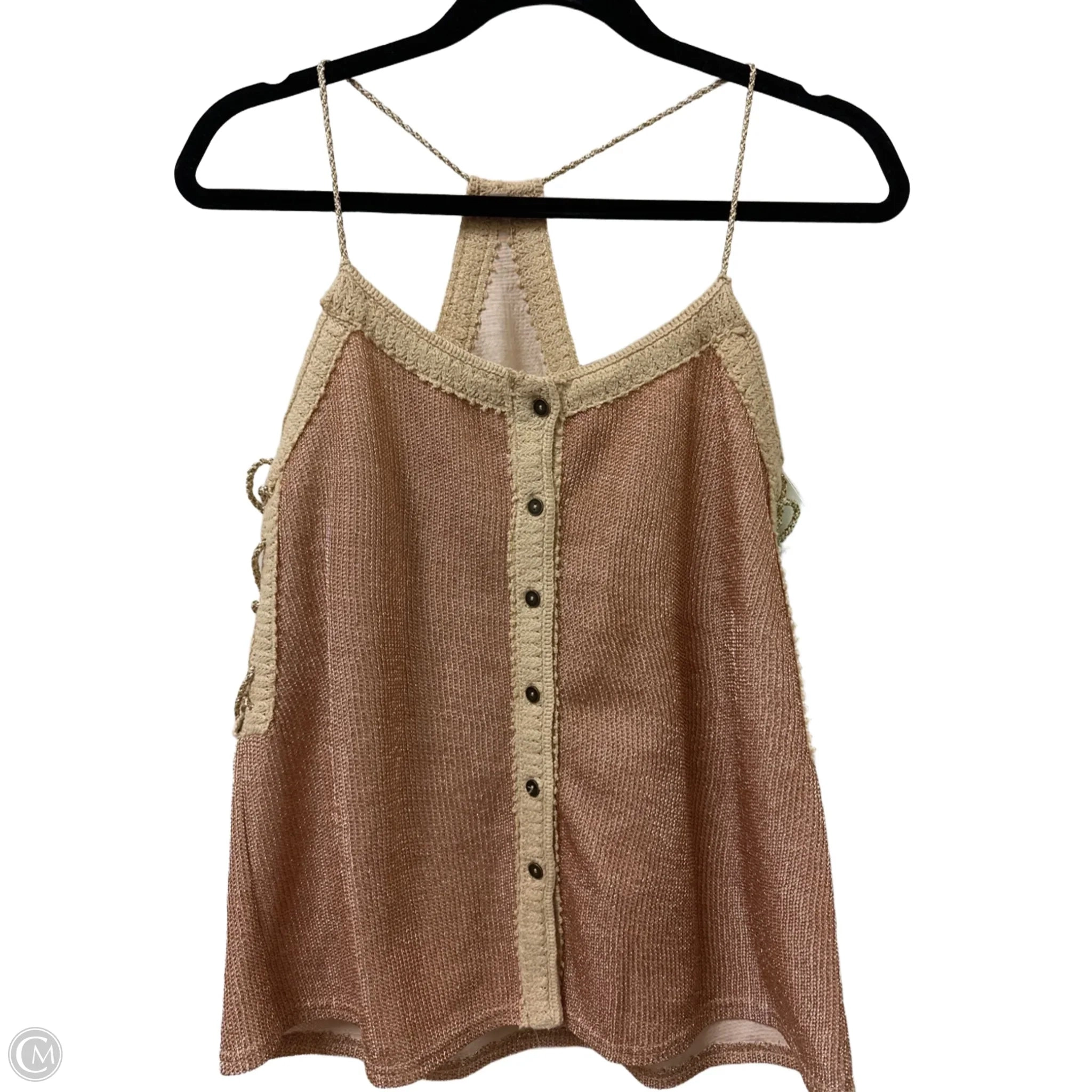 Top Sleeveless By Clothes Mentor In Pink & Tan, Size: Xl
