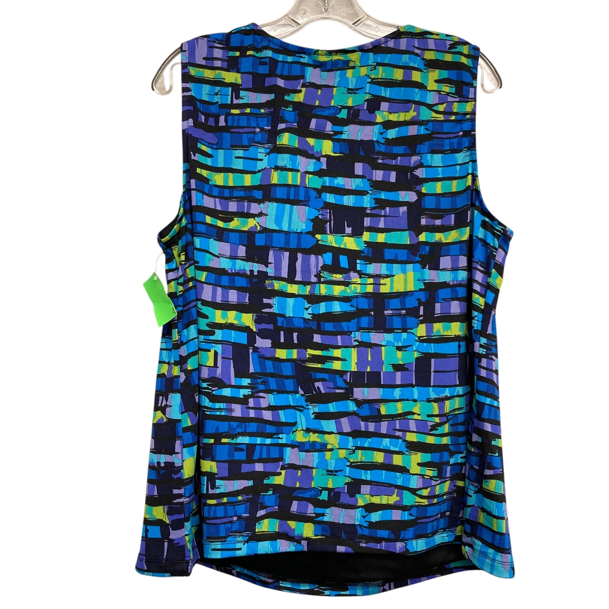 Top Sleeveless By Danillo Studio In Blue & Purple, Size:2X