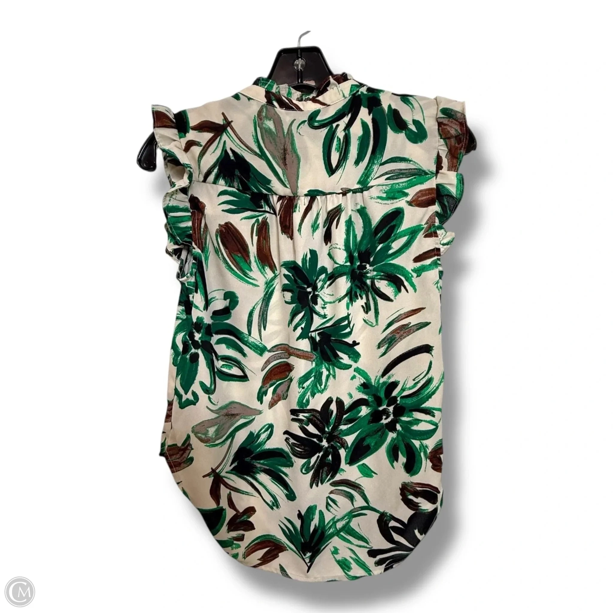 Top Sleeveless By Dkny In Green, Size: Xs