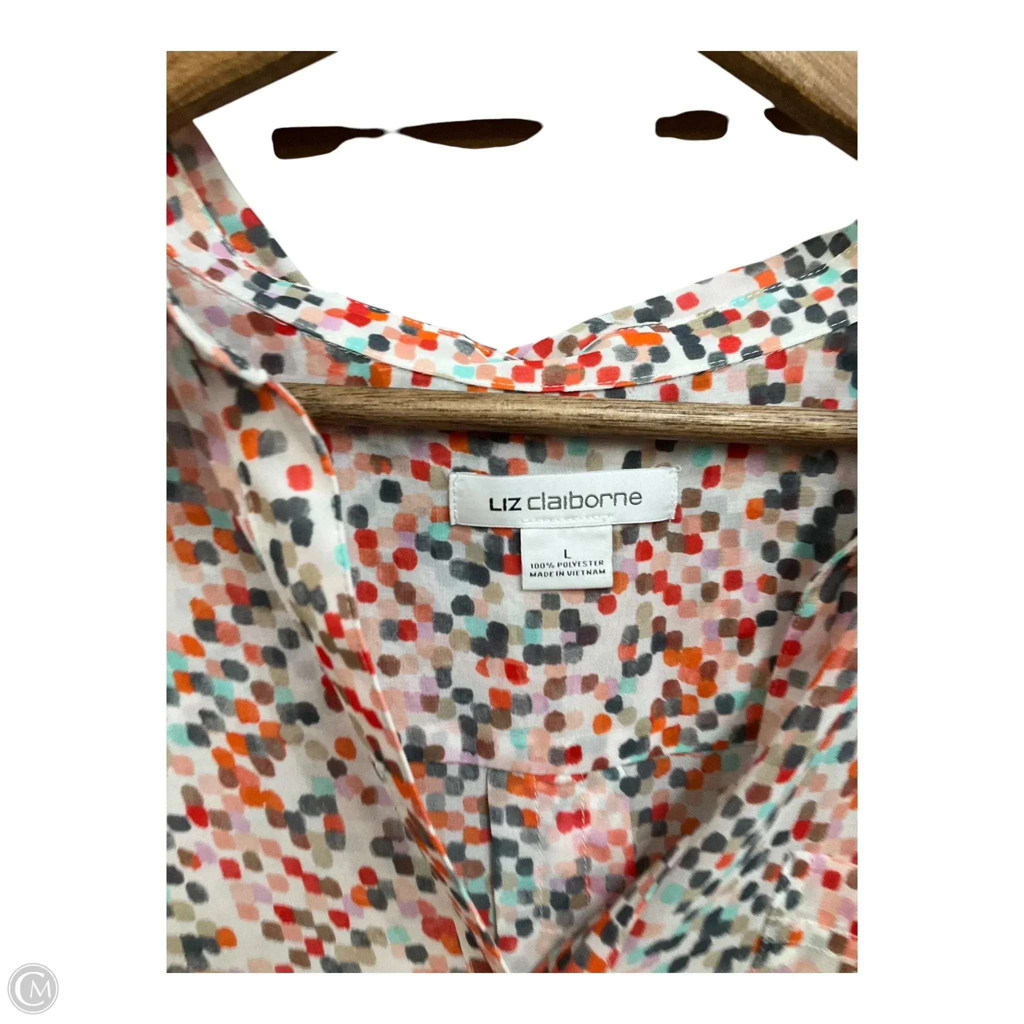 Top Sleeveless By Liz Claiborne In White, Size: L