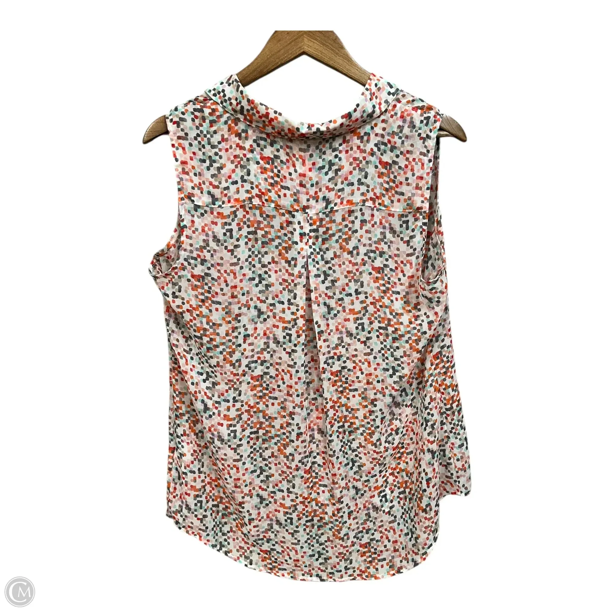 Top Sleeveless By Liz Claiborne In White, Size: L