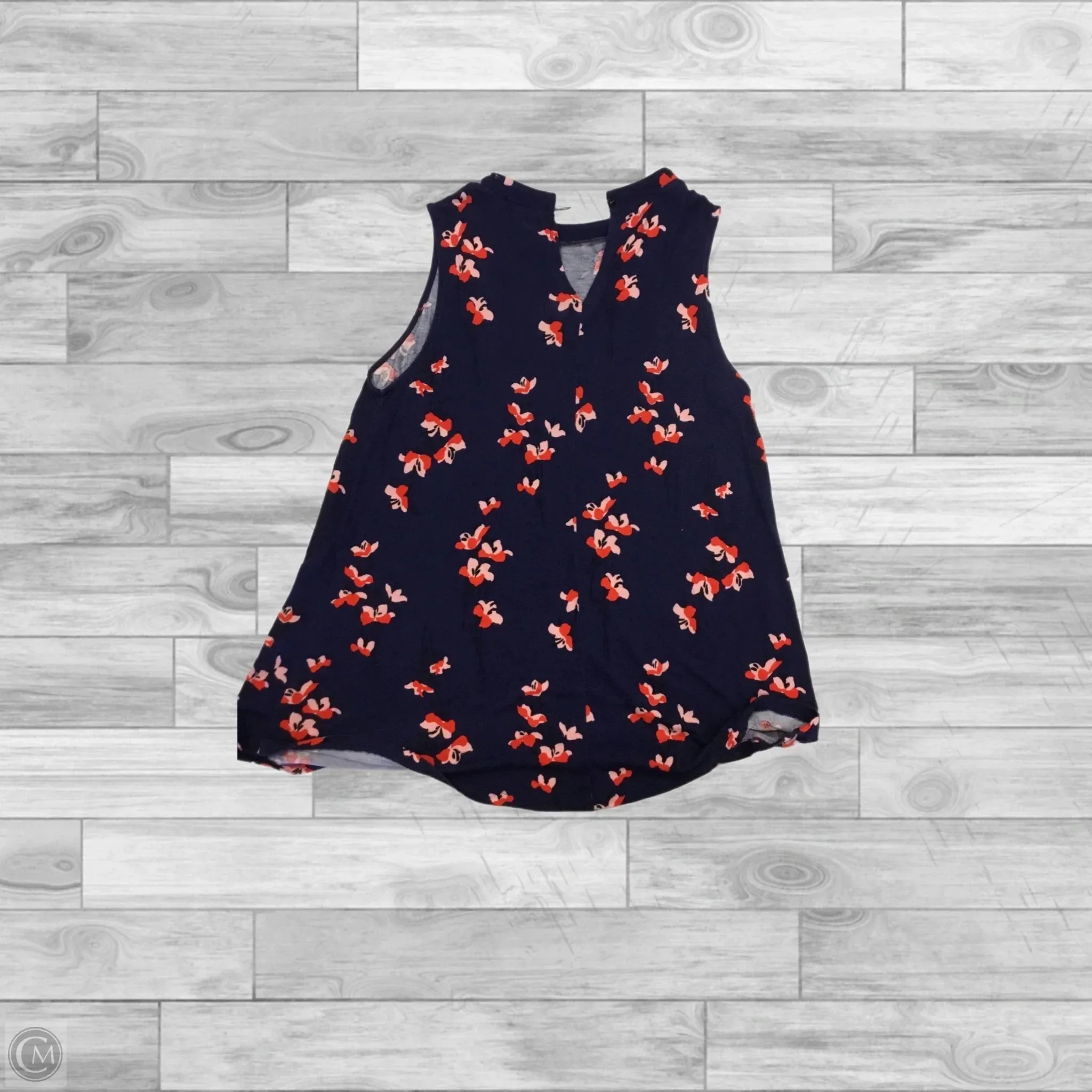 Top Sleeveless By Loft In Floral Print, Size: Mp