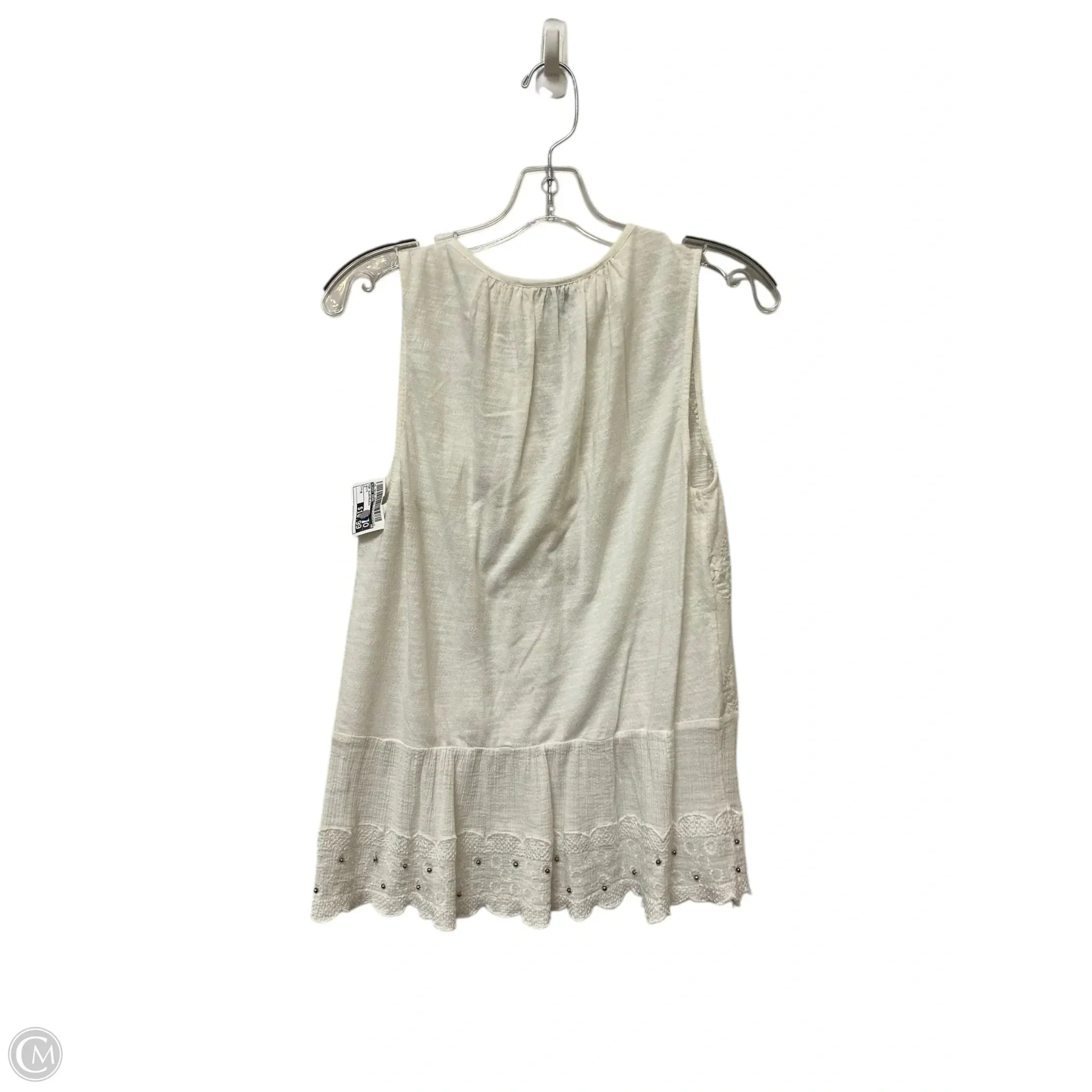 Top Sleeveless By Lucky Brand In White, Size: M