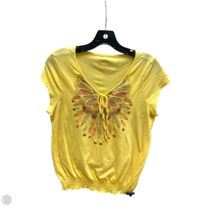 Top Sleeveless By Mudd In Yellow, Size: L