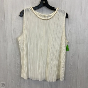 Top Sleeveless By Roz And Ali In Cream, Size: 1x