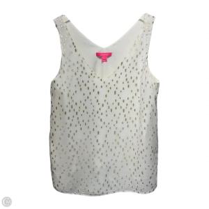 Top Sleeveless Designer By Lilly Pulitzer In Cream, Size: L