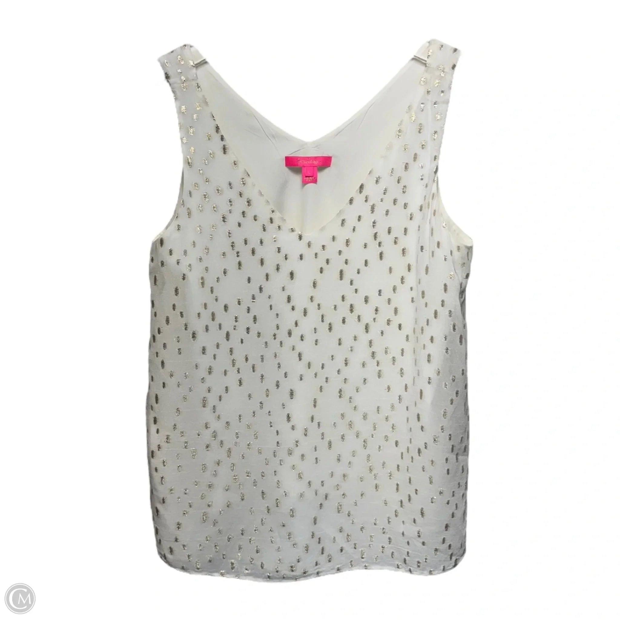 Top Sleeveless Designer By Lilly Pulitzer In Cream, Size: L